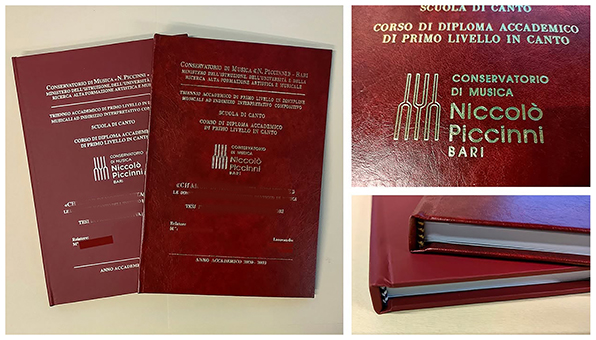 Rilegatura incisa e con stampa termica